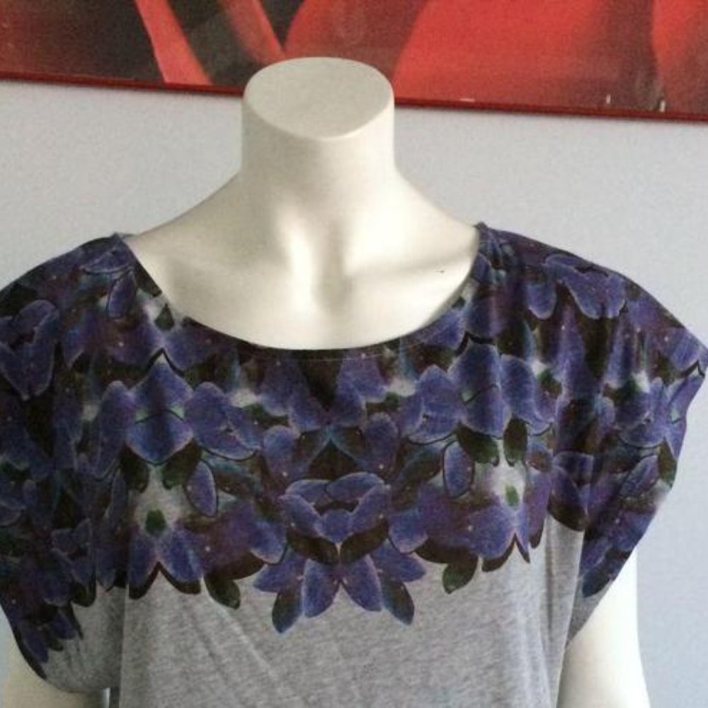 NWT Stefanel Cotton Floral Top M-L - Picture 3 of 5